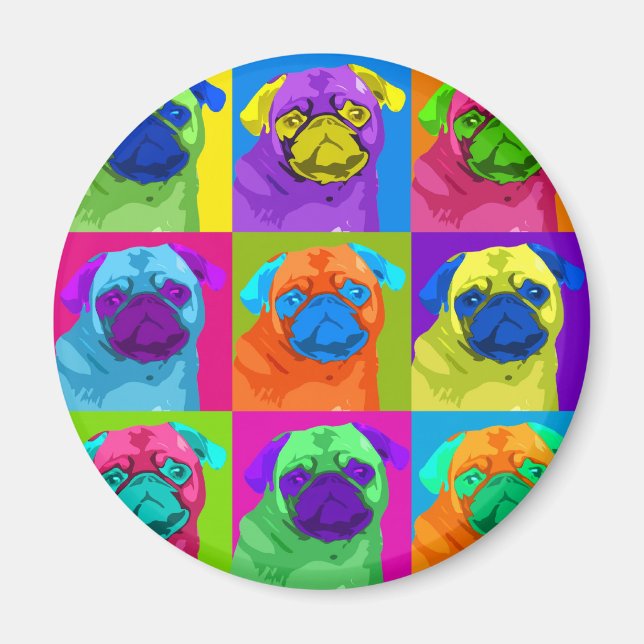 inspirerad Pug Magnet (Framsidan)