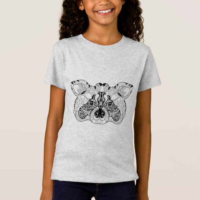 Inspirerad Raccoon T Shirt (Framsida)
