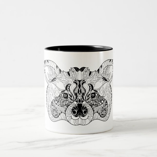 Inspirerad Raccoon Två-Tonad Mugg (Center)