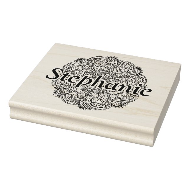 Inspirerad, rund design stämpel (Stämpel)