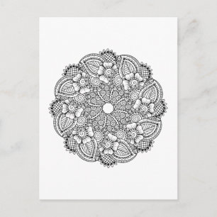 Inspirerad, rund design vykort