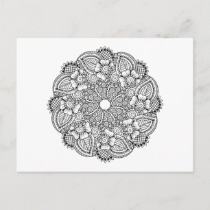 Inspirerad, rund design vykort