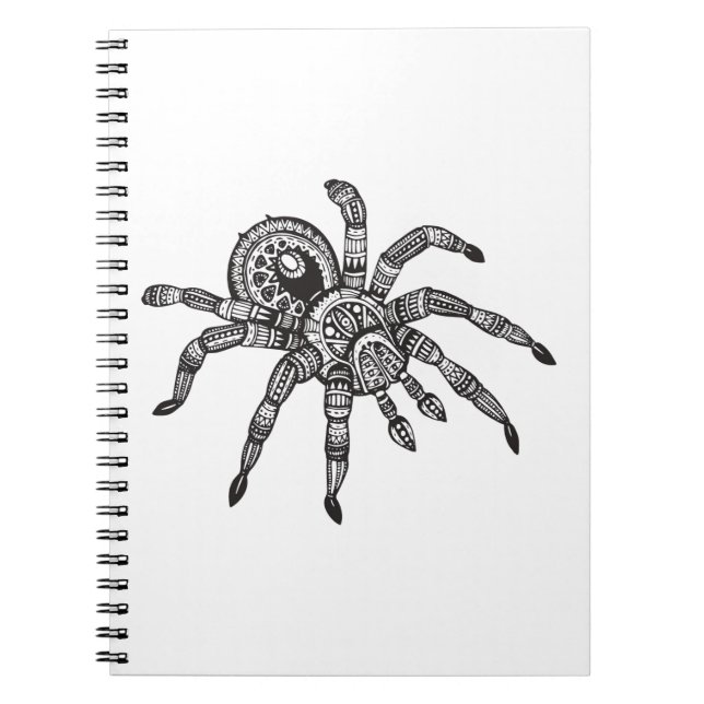 Inspirerad spindel anteckningsbok med spiral (Framsidan)
