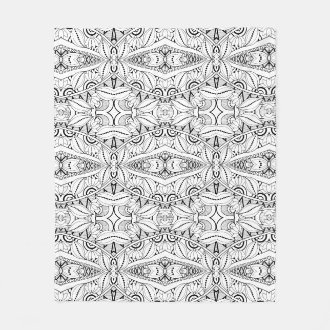 Inspirerad stam- design fleecefilt (Framsidan)