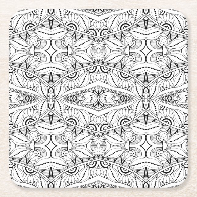 Inspirerad stam- design underlägg papper kvadrat (Framsidan)