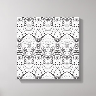 Inspirerad stam- illustration 6 canvastryck