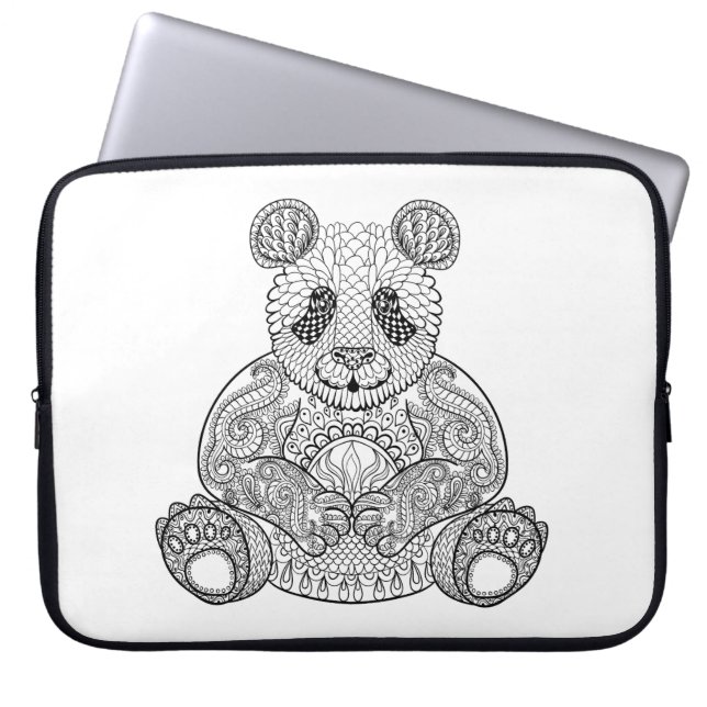 Inspirerad stam- Panda Laptop Fodral (Framsidan)