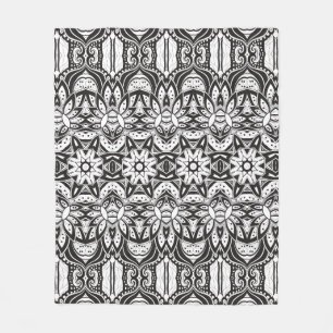 Inspirerad stam- stilillustration fleecefilt
