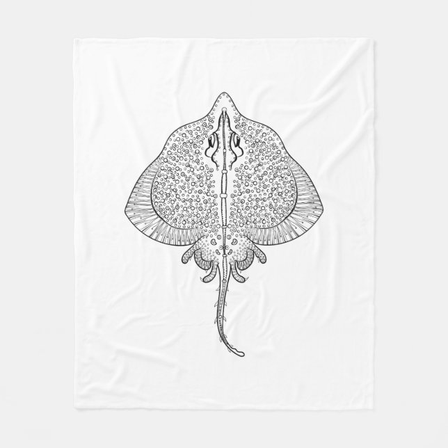 Inspirerad StingrayTotem Fleecefilt (Framsidan)