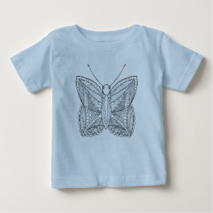 Inspirerad tropisk designfjäril tee