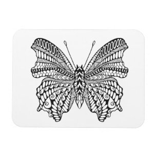 Inspirerad tropisk fjäril magnet