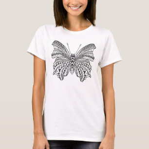 Inspirerad tropisk fjäril t-shirt