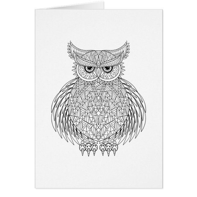 Inspirerad ugglafågelTotem Hälsningskort (Framsidan)