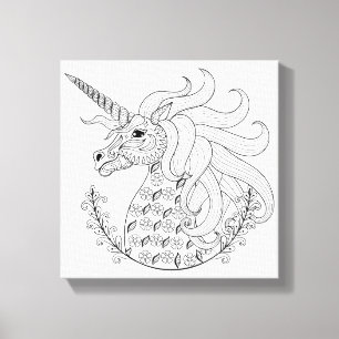 Inspirerad Unicorn Canvastryck
