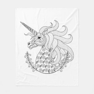 Inspirerad Unicorn Fleecefilt