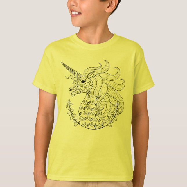 Inspirerad Unicorn T Shirt (Framsida)