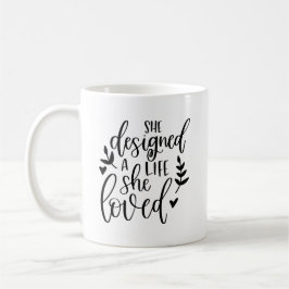 Inspirerad Utformade Hon En Liv Hon Älskade Botani Kaffemugg