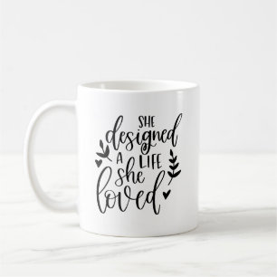 Inspirerad Utformade Hon En Liv Hon Älskade Botani Kaffemugg