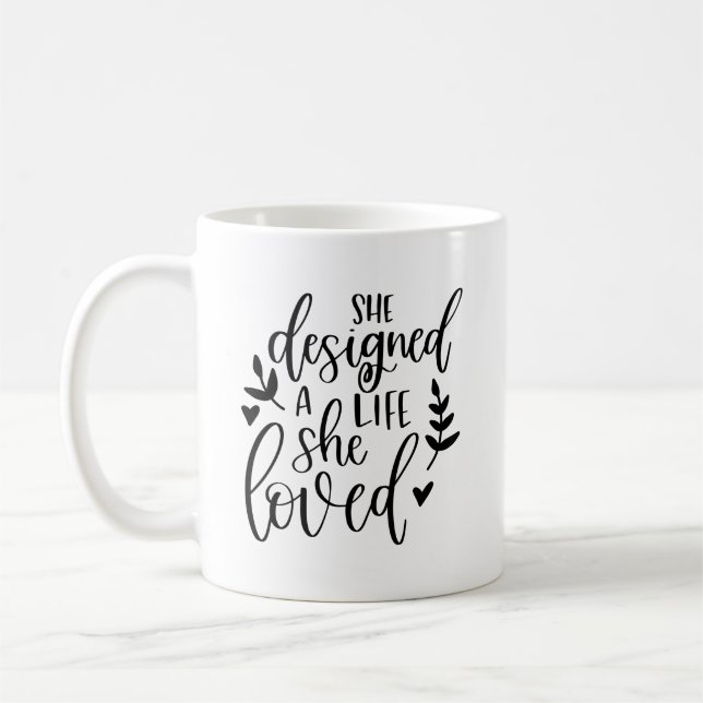 Inspirerad Utformade Hon En Liv Hon Älskade Botani Kaffemugg (Vänster)