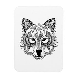 Inspirerad varg magnet