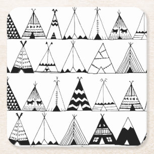 Inspirerad Wigwam Underlägg Papper Kvadrat