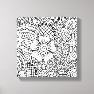 Inspirerade blommor 6 canvastryck