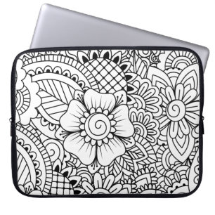 Inspirerade blommor laptop sleeve