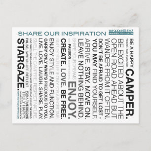 Inspirerade campa Mantravykort Vykort