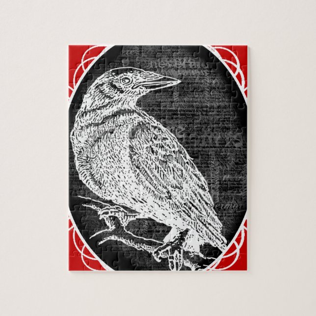 "Inspirerade det korpsvart" grafisk design Pussel (Vertikal)