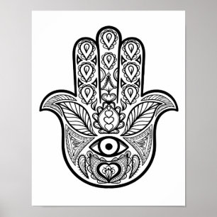 Inspirerade Hamsa räcker 2 Poster