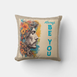 Inspirerande "Always Be You" Kuddcover för Kastkud Kudde