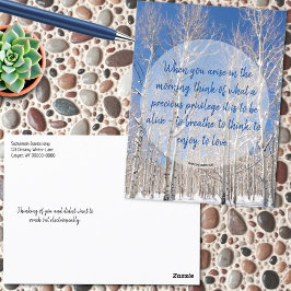 Inspirerande Aspens Vintervy Foto & Citat Vykort