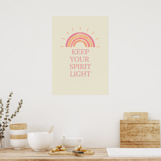 Inspirerande bekräftelse – Håll din ande lätt Poster