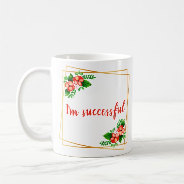 inspirerande bekräftelser för arbete kaffemugg (Vänster)