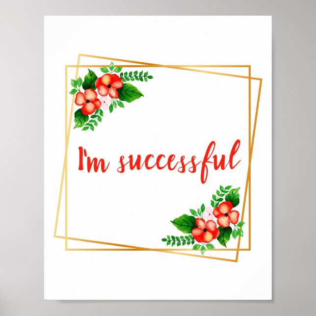 inspirerande bekräftelser för arbete poster (Framsidan)