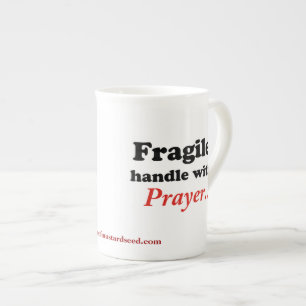 inspirerande benporslin mugg