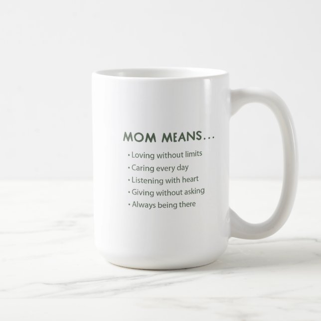 Inspirerande Betydelse Av Mamma Blommig Omslag Kaffemugg (Höger)