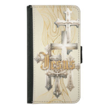 Inspirerande Bibel Beige Kors Guld Jesus