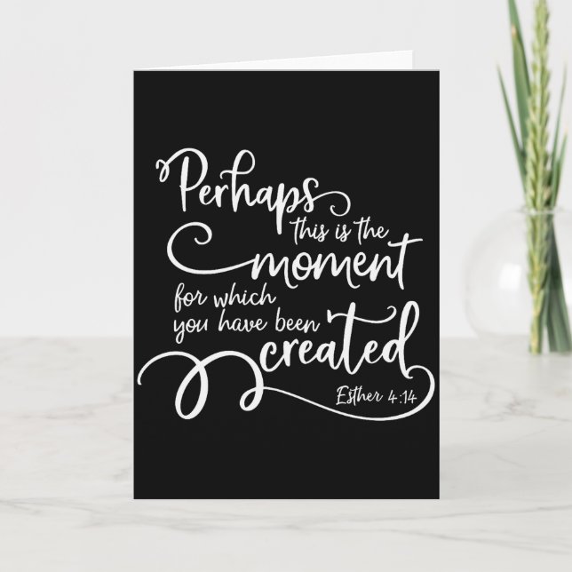 Inspirerande bibelvers-citat - Kanske är detta Kort (Framsida)