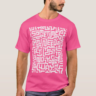 Inspirerande Blom Maze Motiverande Labyrint Optisk T Shirt