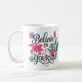 Inspirerande blomklassisk mugg