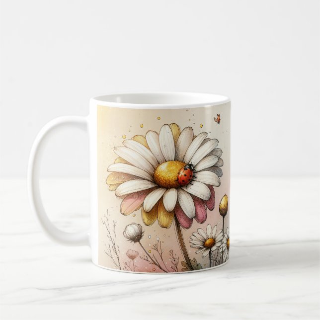 Inspirerande blommig  kaffemugg (Vänster)