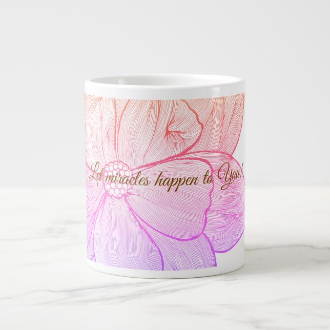 Inspirerande blommor: Låt mirakler hända dig! Jumbo Mugg (Framsidan)