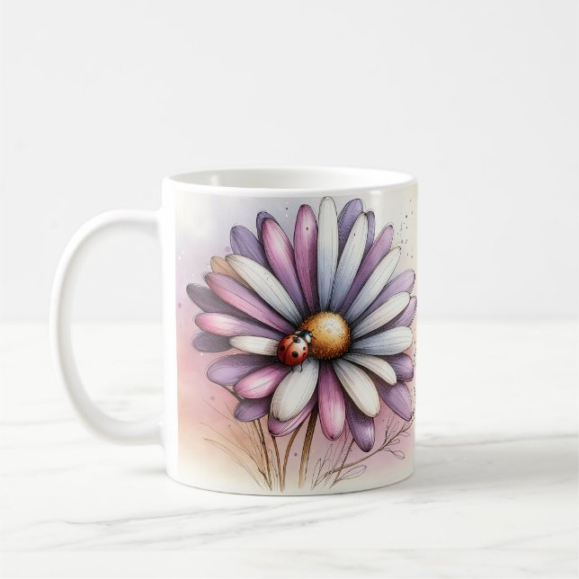 Inspirerande blomster  kaffemugg (Vänster)
