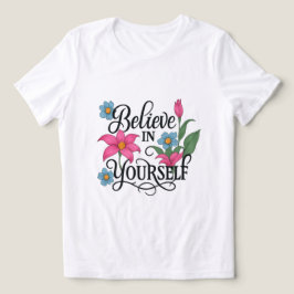 Inspirerande blomstert-shirt för kvinnor i tri-bla t shirt