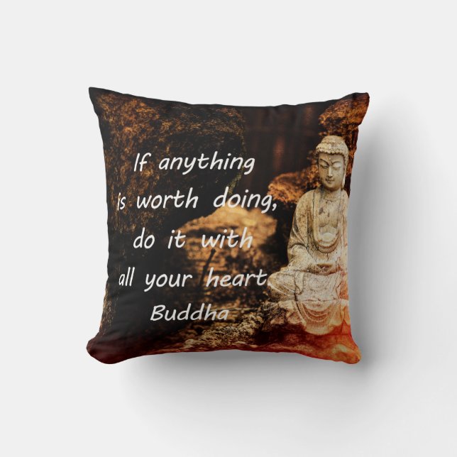 Inspirerande Buddha-citat Kudde (Framsida)