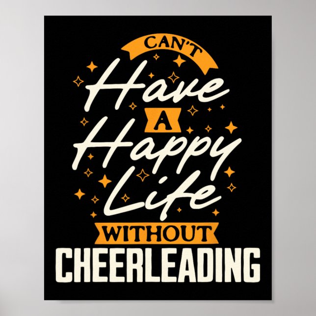 Inspirerande Cheerleading-enthusiast Grafisk utsag Poster (Framsidan)