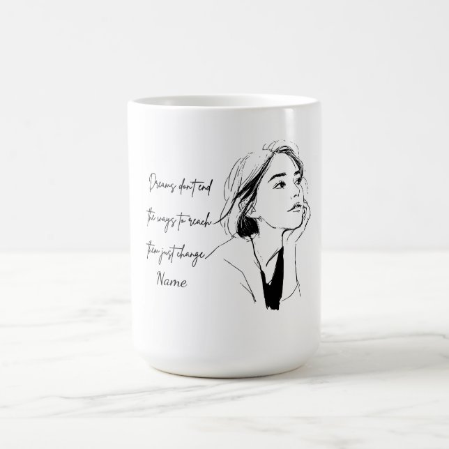 Inspirerande Citat Anpassad Namn Kaffe Mugg (Center)