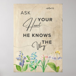 inspirerande citat av estetisk minimalistisk blomm poster