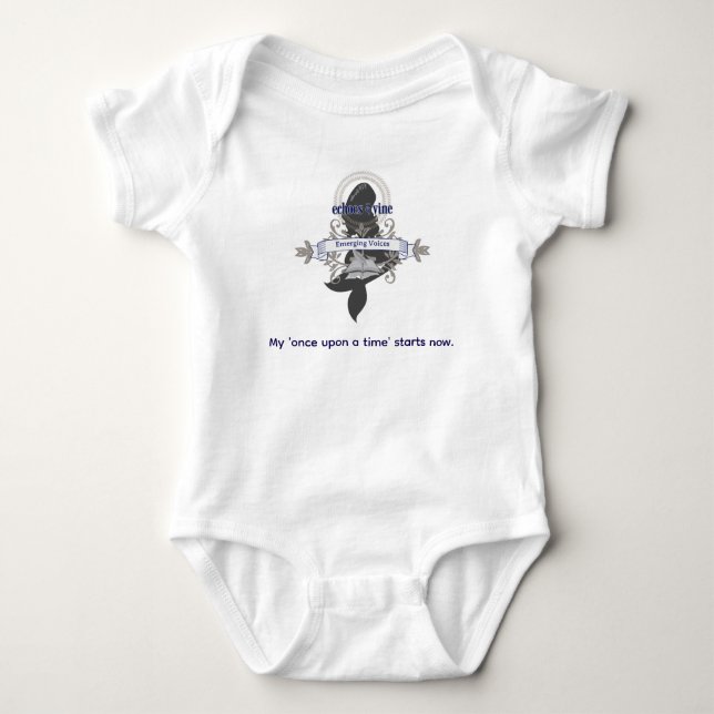 Inspirerande citat baby overall t shirt (Framsida)